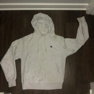 Champion Grey Reverse Weave Hoodie (Women’s S)